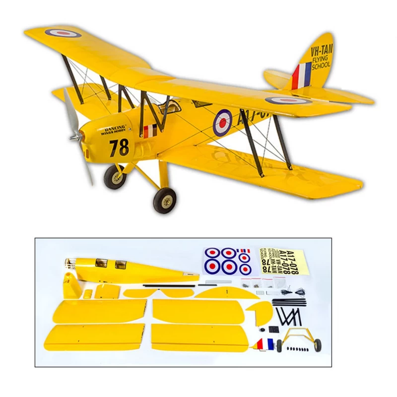 DW Hobby De Havilland DH-82 Tiger Moth 800mm PNP 9 DW Hobby De Havilland DH-82 Tiger Moth 800mm PNP - Afbeelding 9