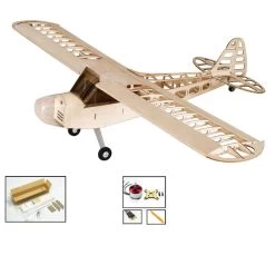 DW Hobby J3 Piper Cub 1.2m (CNC Wood Kit + Motor) -Speelgoed Vliegtuig Winkel dw hobby j3 piper cub 12m cnc wood kit motor 4