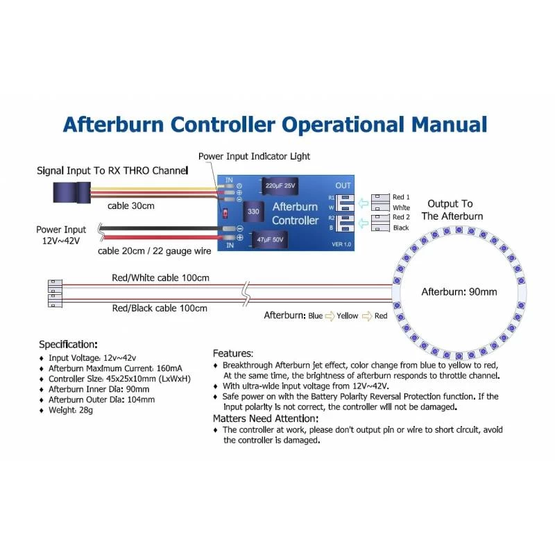 Dynamic Afterburner LED Ring 3 Colours For 70mm EDF 2 Dynamic Afterburner LED Ring 3 Colours For 70mm EDF - Afbeelding 2
