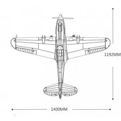 FMS P-40B Flying Tiger 1400mm PNP -Speelgoed Vliegtuig Winkel fms p 40b flying tiger 1400mm pnp 9