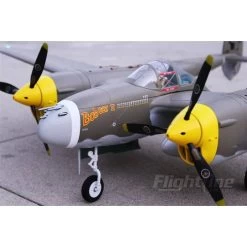 Freewing FlightLine P-38L Lightning 1600mm PNP (Allied Green) -Speelgoed Vliegtuig Winkel freewing flightline p 38l lightning 1600mm pnp pacific silver 14