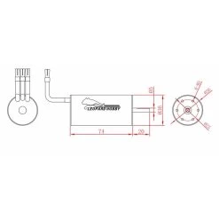 Leopard LBP3674/2.5Y Motor 36mm 1400Kv -Speelgoed Vliegtuig Winkel leopard lbp367425y motor 36mm 1400kv 3