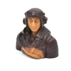 RC Flying British WWII Warbirds Pilot Bust 1/6 Prime Paint