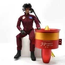 RC Flying Fullbody Jets Pilot With Amovible Helmet 1/6 (Brown) -Speelgoed Vliegtuig Winkel rc flying fullbody jets pilot with amovible helmet 16 brown 4