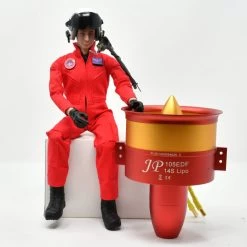 RC Flying Fullbody Jets Pilot With Amovible Helmet 1/6 (Red) -Speelgoed Vliegtuig Winkel rc flying fullbody jets pilot with amovible helmet 16 red 4