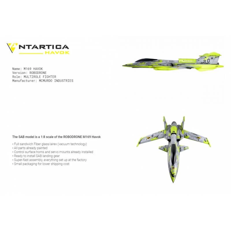 SAB Avio M169 HAVOK Antartica Robodrone ARF 2 SAB Avio M169 HAVOK Antartica Robodrone ARF - Afbeelding 2