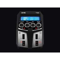 SkyRC T100 Duo AC Charger 2x50W (2-4S Up To 5A) -Speelgoed Vliegtuig Winkel skyrc t100 duo ac charger 2x50w 2 4s up to 5a 2