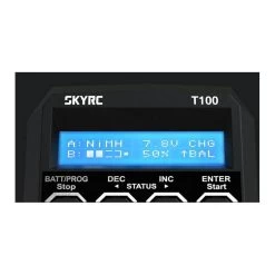 SkyRC T100 Duo AC Charger 2x50W (2-4S Up To 5A) -Speelgoed Vliegtuig Winkel skyrc t100 duo ac charger 2x50w 2 4s up to 5a 4